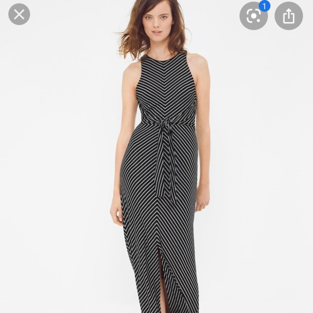 Brand new WHBM maxi dress with front tie and slit